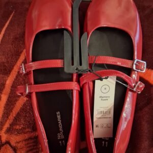 The Red Patented Flat Dress up Shoes